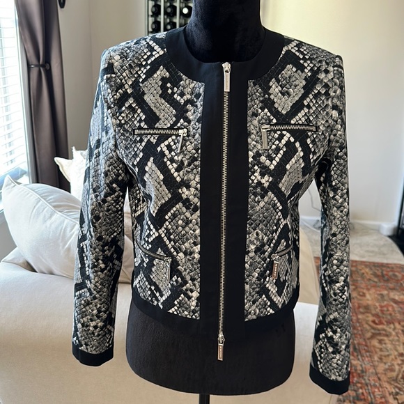 Michael Kors Snake Skin Print Jacket size 10P - Picture 1 of 11